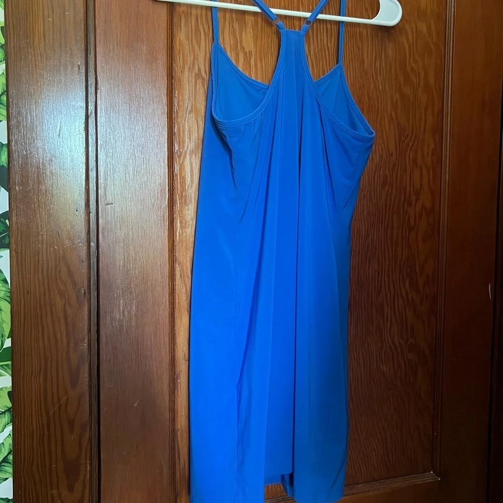 All in Motion Vibrant Blue Strapless Dress Built in Shorts Small - Picture 4 of 5